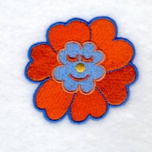Picture of Smiling Flower #7 Machine Embroidery Design