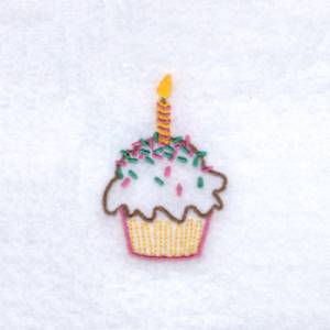 Picture of Birthday Cupcak Machine Embroidery Design