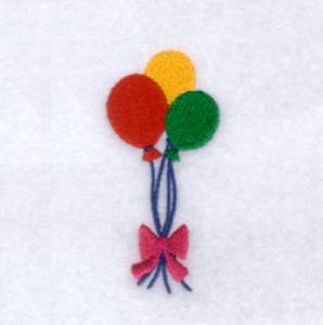 Picture of Balloons with Bow Machine Embroidery Design