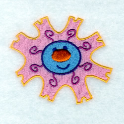 Smiling Flower #8 Machine Embroidery Design