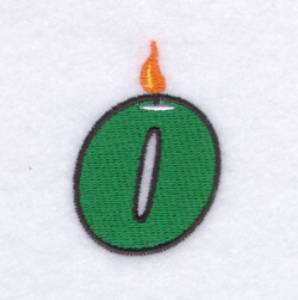 Picture of Candle Number "0" Machine Embroidery Design