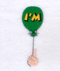 Im One Balloon Machine Embroidery Design