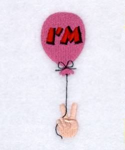 Picture of Im Two Balloon Machine Embroidery Design