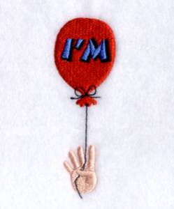 Picture of Im Four Balloon Machine Embroidery Design
