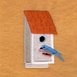 Bird With Worm Machine Embroidery Design