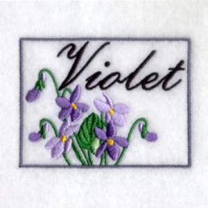Picture of Framed Violet Machine Embroidery Design