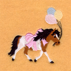 Birthday Pony Machine Embroidery Design