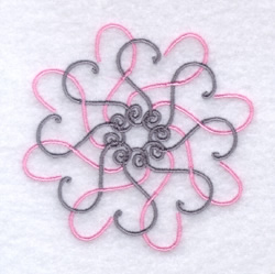 Intertwining Hearts Machine Embroidery Design