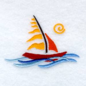 Picture of Small Sailboat Machine Embroidery Design