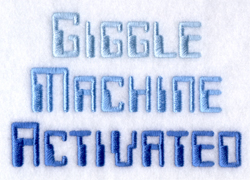 Giggle Machine Activated Machine Embroidery Design
