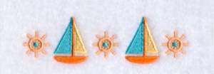 Picture of Sailboat Pocket Topper Machine Embroidery Design