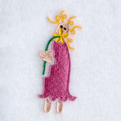 Mom Smelling a Flower Machine Embroidery Design