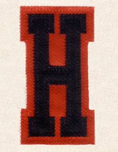 Picture of H - 2 Color Applique Machine Embroidery Design