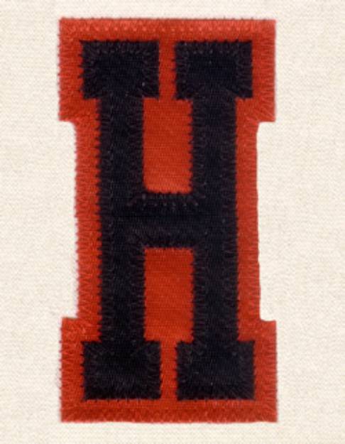 Picture of H - 2 Color Applique Machine Embroidery Design