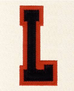 Picture of L - 2 Color Applique Machine Embroidery Design