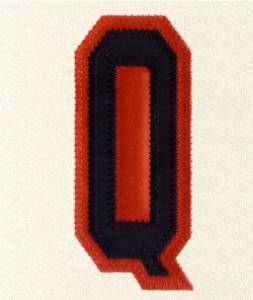 Picture of Q - 2 Color Applique Machine Embroidery Design