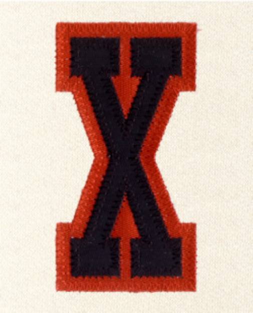 Picture of X - 2 Color Applique Machine Embroidery Design