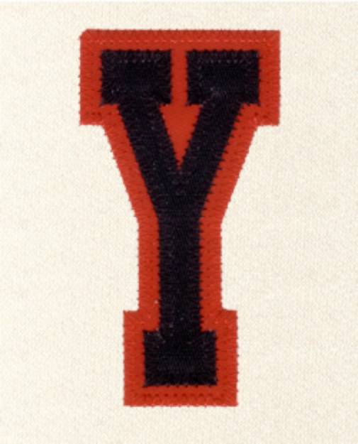 Picture of Y - 2 Color Applique Machine Embroidery Design
