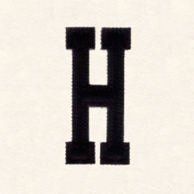 Picture of H - 1 Color Applique Machine Embroidery Design