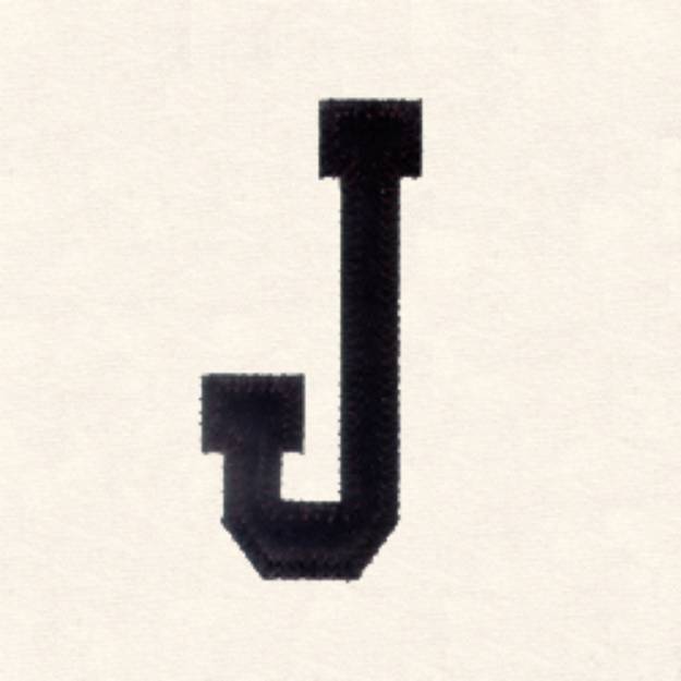 Picture of J - 1 Color Applique Machine Embroidery Design