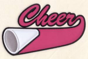 Picture of Cheer 4 Color Applique Machine Embroidery Design