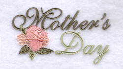 Mothers Day with Flower Machine Embroidery Design