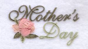 Picture of Mothers Day with Flower Machine Embroidery Design