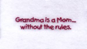 Picture of Grandma is a Mom Machine Embroidery Design