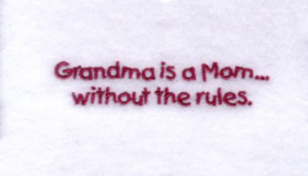 Picture of Grandma is a Mom Machine Embroidery Design