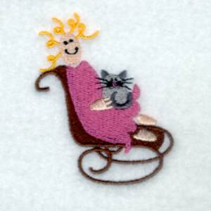 Picture of Mom in Rocking Chair Machine Embroidery Design