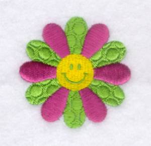 Picture of Groovy Smile Flower Machine Embroidery Design