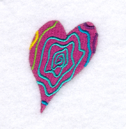 Groovy Heart Machine Embroidery Design