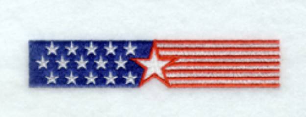 Picture of Patriotic Pocket Topper Large Machine Embroidery Design