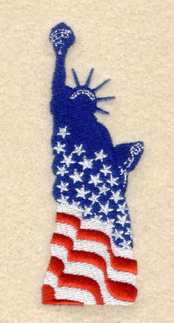 Patriotic Statue of Liberty Machine Embroidery Design