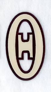 Picture of Theta 2c Greek Applique 6" H Machine Embroidery Design