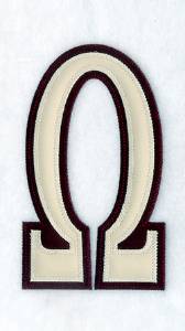 Picture of Omega 2c Greek Applique 6" H Machine Embroidery Design