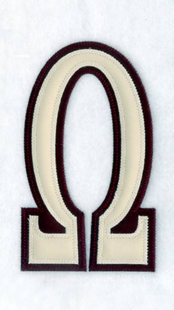 Picture of Omega 2c Greek Applique 6" H Machine Embroidery Design