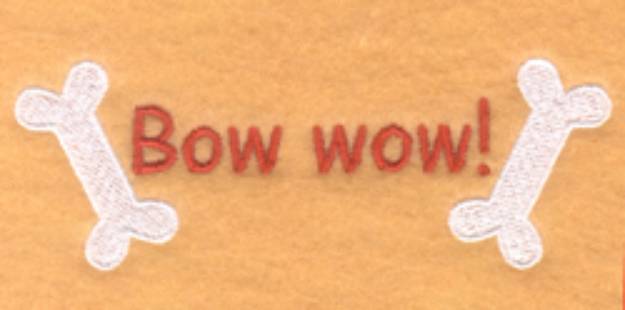 Picture of Bow wow! & Bones Pocket Topper Machine Embroidery Design