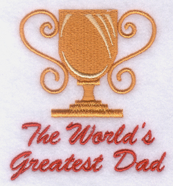 The Worlds Greatest Dad Machine Embroidery Design