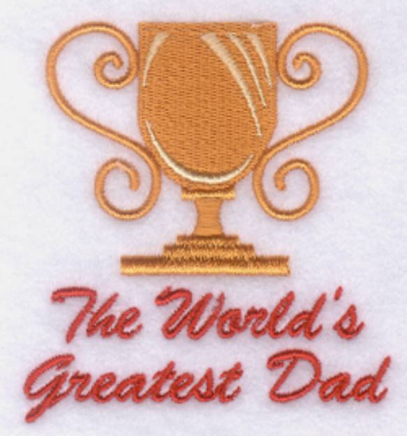 Picture of The Worlds Greatest Dad Machine Embroidery Design