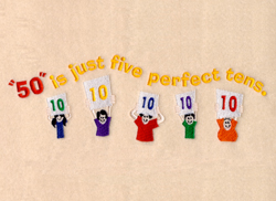 50 is Just Five Perfect Tens Machine Embroidery Design