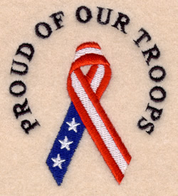 Proud of Our Troops Machine Embroidery Design