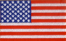 American Flag 3.5" Wide Machine Embroidery Design