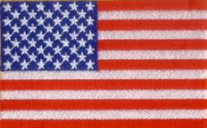 Picture of American Flag 3.5" Wide Machine Embroidery Design