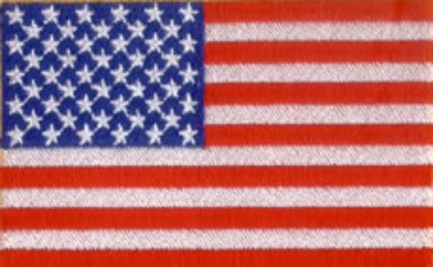 Picture of American Flag 3.5" Wide Machine Embroidery Design