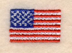 American Flag 1" Wide Machine Embroidery Design