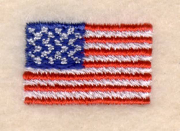 Picture of American Flag 1" Wide Machine Embroidery Design