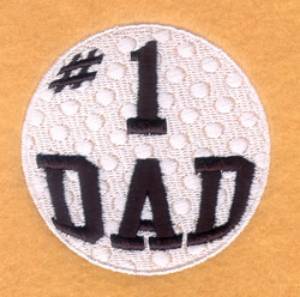 Picture of #1 Golf Dad Machine Embroidery Design
