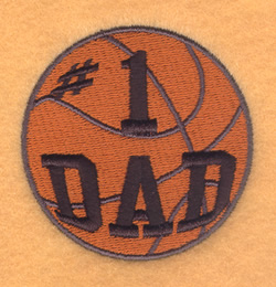 #1 Basketball Dad Machine Embroidery Design