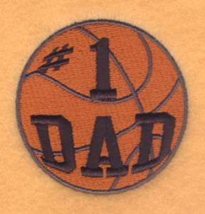 Picture of #1 Basketball Dad Machine Embroidery Design